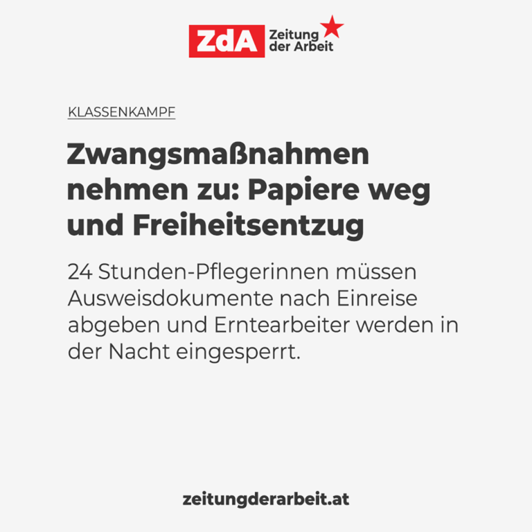 Zwangsmaßnahmen nehmen zu: Papiere weg und Freiheitsentzug