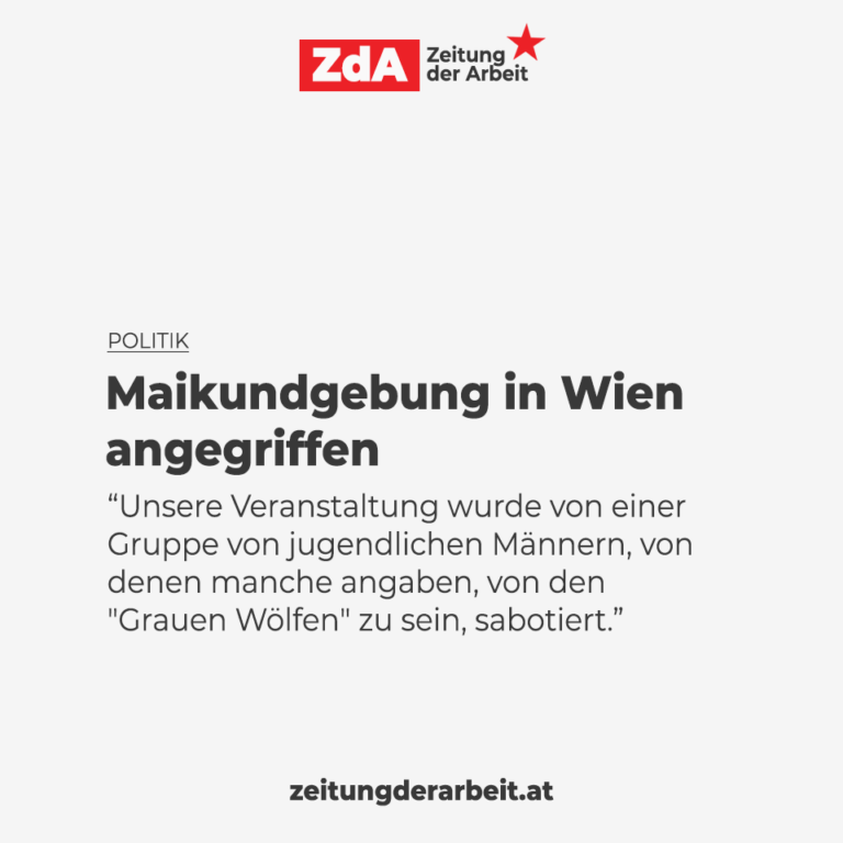 Maikundgebung in Wien angegriffen