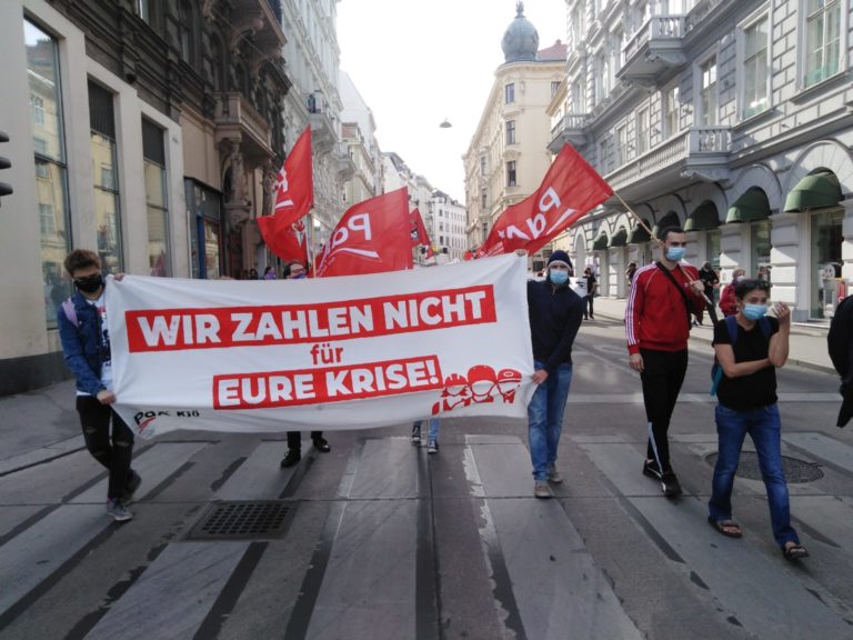 Krisendemo in Wien