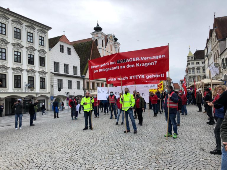 Warnstreik bei MAN in Steyr