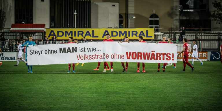 SK Vorwärts setzt ein Zeichen gegen die Schließung von MAN Steyr