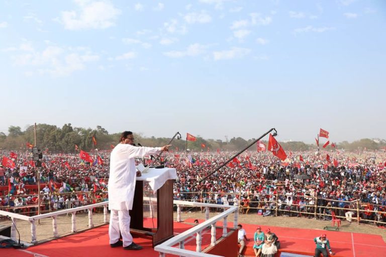 Massenkundgebung des Left-Congress in Westbengalen