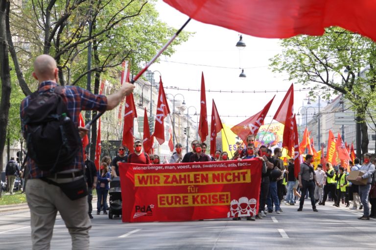 PdA am 1. Mai: Wir zahlen nicht für eure Krise!