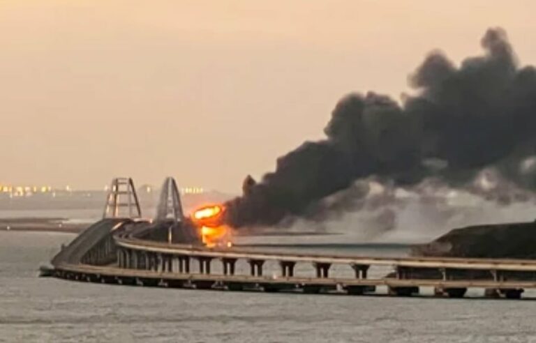 Sprengstoffanschlag auf Krimbrücke