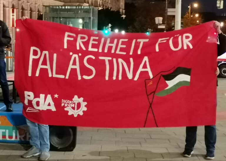 Solidaritätskundgebung mit dem palästinensischen Volk und der israelischen Friedensbewegung in Wien