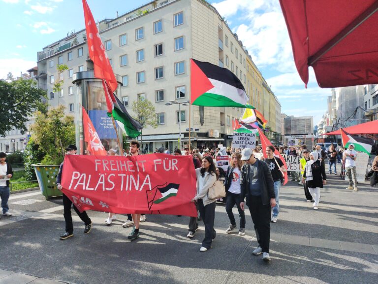 Tausende Menschen fordern „Freiheit für Palästina“ bei Demo in Wien