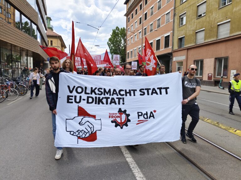 Partei der Arbeit am Tag der Arbeiterklasse in Linz und Innsbruck