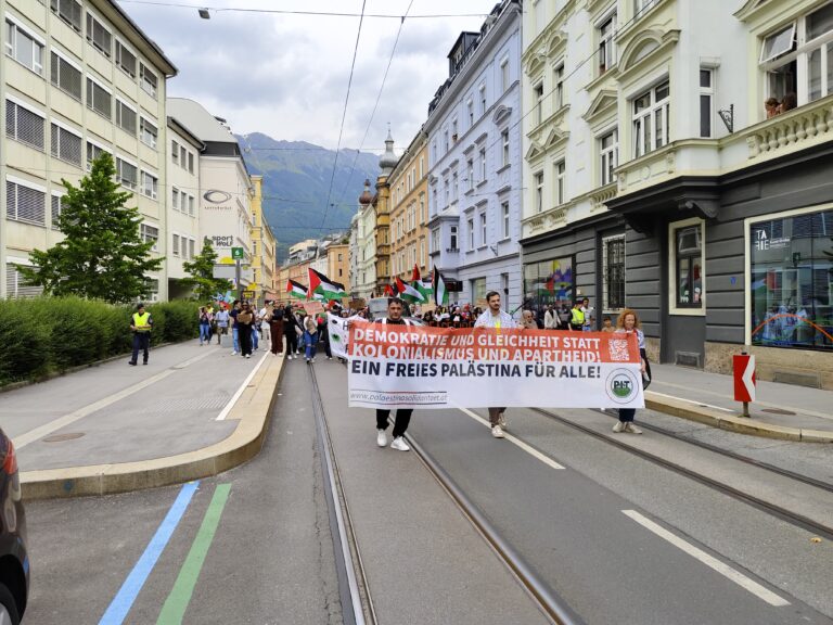 Innsbruck: Demonstration gegen israelische Kriegsverbrechen