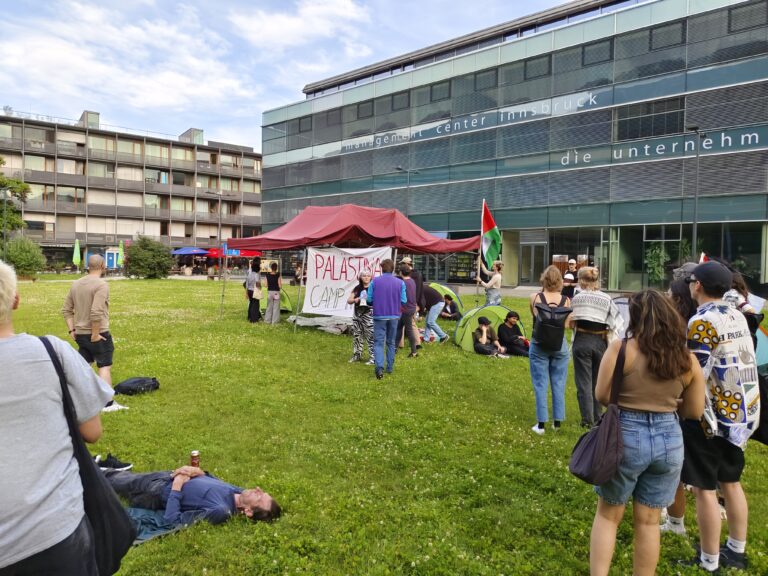 Innsbruck: Palästina Camp auf der Uni