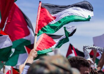 Demonstration gegen Gaza-Krieg und Völkermord in Wien