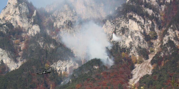Waldbrand bei Hirschwang