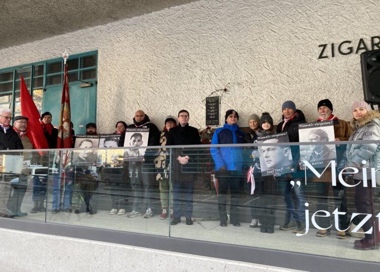 Antifaschistische Gedenkkundgebung für die Widerstandskämpfer der Linzer Tabakfabrik