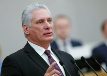 Díaz-Canel bei einer Rede