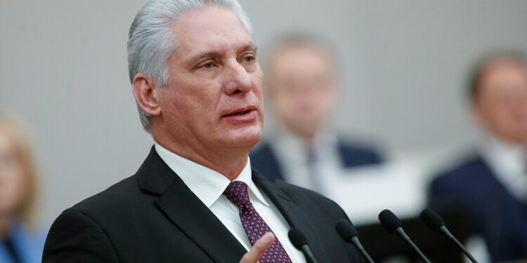 Díaz-Canel bei einer Rede