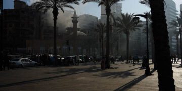 Teil Beiruts nach israelischen Bomben