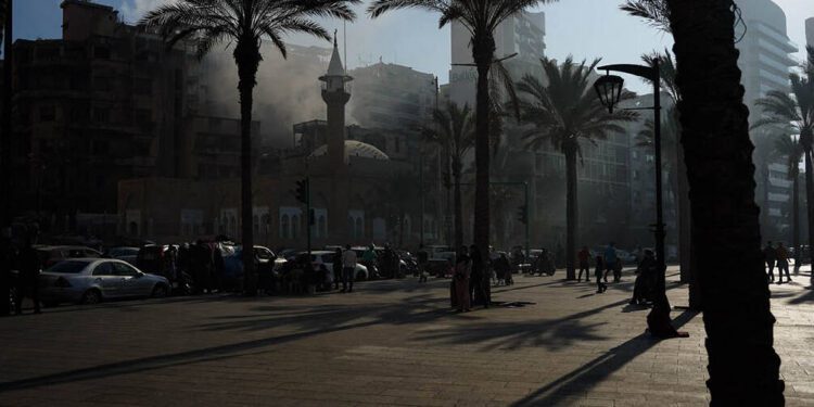 Teil Beiruts nach israelischen Bomben