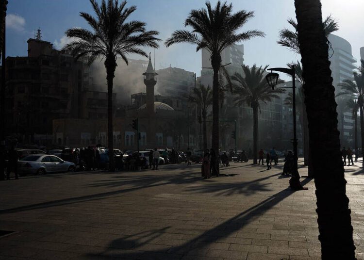 Teil Beiruts nach israelischen Bomben