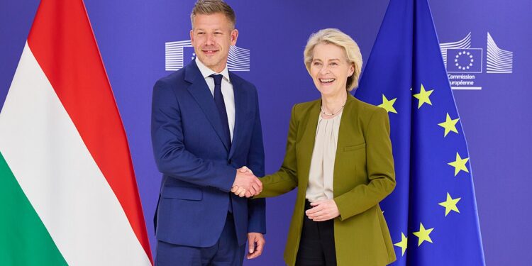 Péter Magyar and Ursula von der Leyen