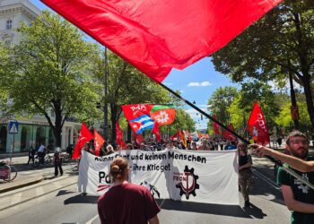 1. Mai: „Keinen Cent und keinen Menschen für ihre Kriege“