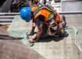 Bauarbeiter am Werk