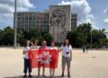 Mitglieder der Jugendfront erreichen im Rahmen der Solidaritätsbrigade „José Martí“ Kuba