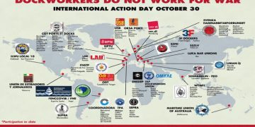 Internationaler Hafenarbeiterstreik in 21 Ländern auf fünf Kontinenten