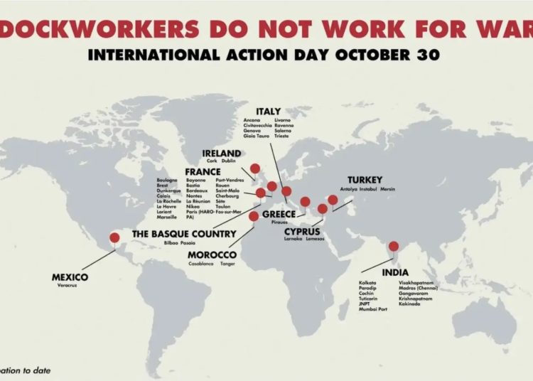 Hafenarbeiter auf der ganzen Welt bereiten am 30. Oktober einen Streik gegen imperialistische Kriege vor